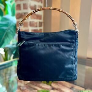 GUCCI Black Nylon Bamboo
